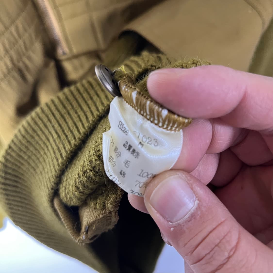 [ORORA] 오로라 울 니트 배색 하프집업 자켓 상품이미지5