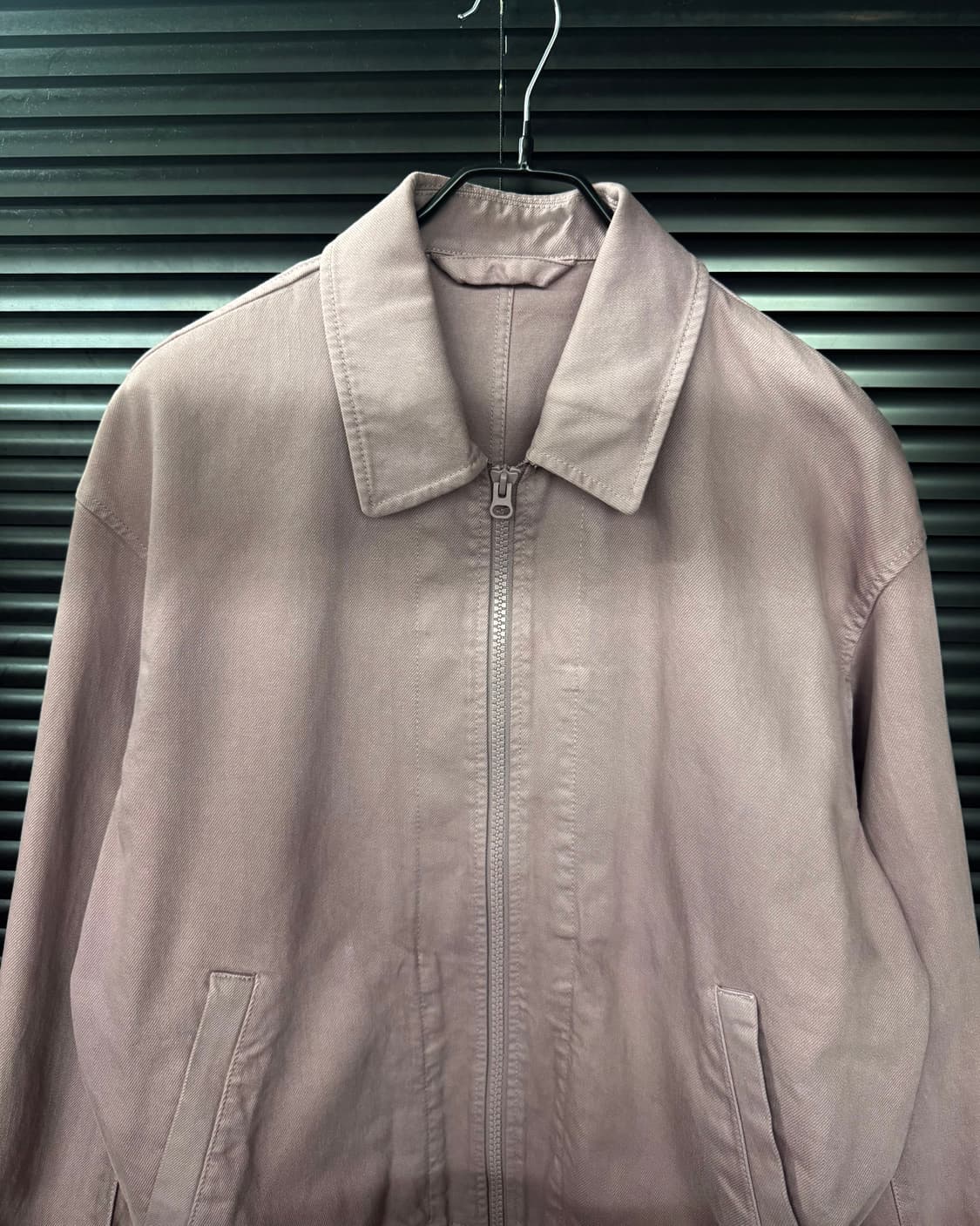 유니클로U 르메르 콜라보 핑크 코튼 워크 봄버 자켓 블루종 M 95 비죠 상품이미지6