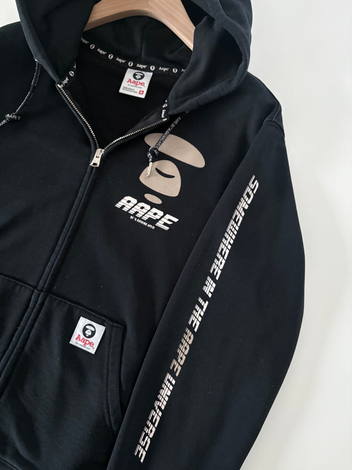Aape 에이프 블랙컬러 후드집업 상품이미지1