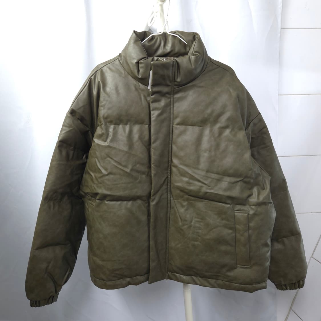 남 프리 140 / 인조가죽 푸퍼 숏패딩 상품이미지2