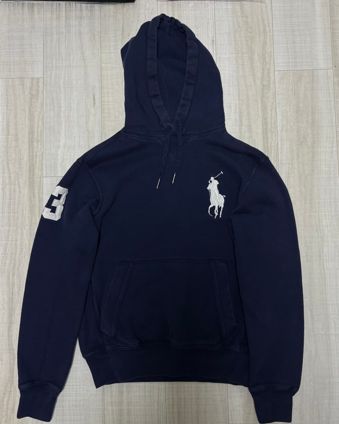 폴로 빅포니 네이비 와플 후드티 상품이미지1