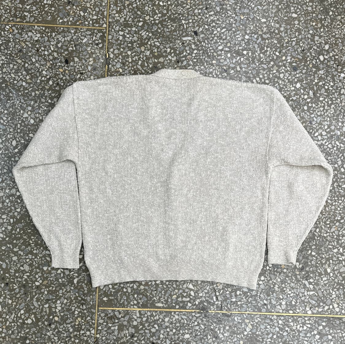 80s USA 엘엘빈 코튼 블렌드 니트 가디건 XL 상품이미지2