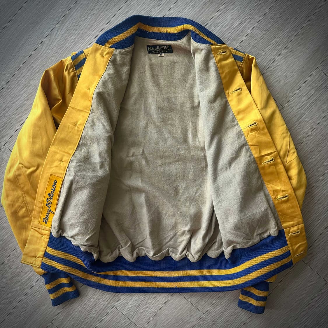 40s USA Vintage Satin Stadium Jacket 상품이미지7