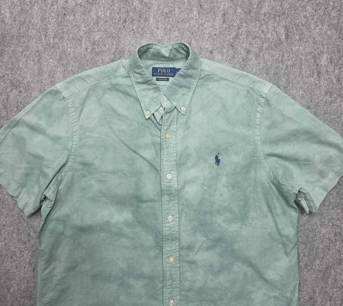 폴로 랄프로렌 타이다이 클래식핏 큐알택 옥스포드 반팔셔츠 M 상품이미지3