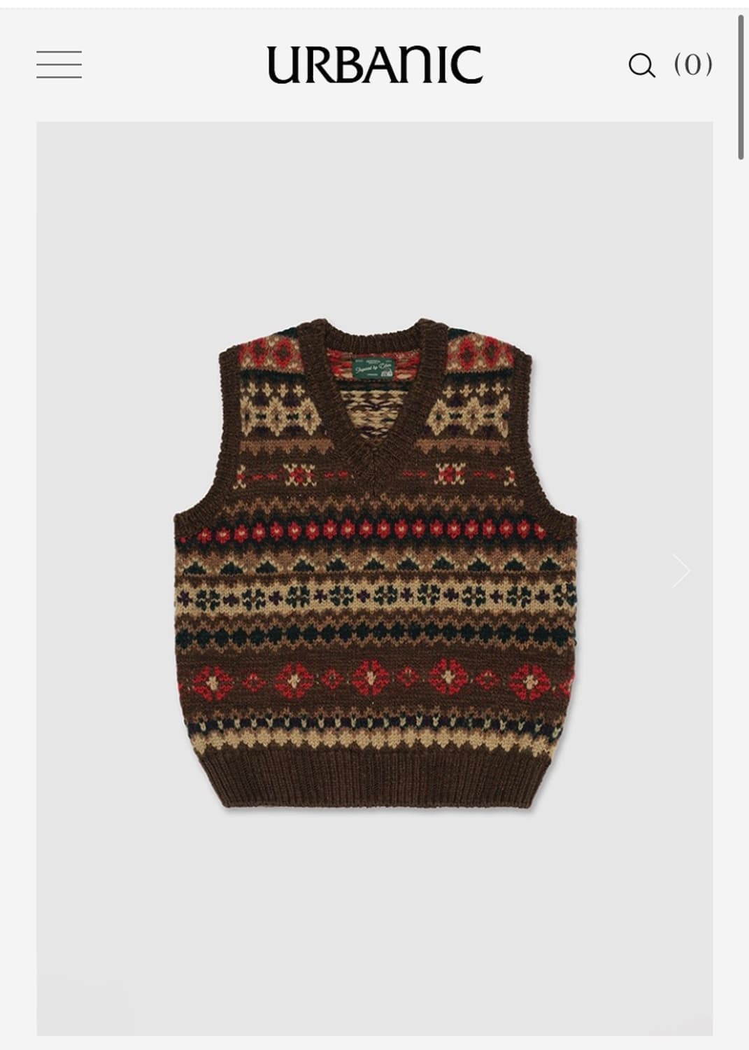 얼바닉30 롯지 니트 베스트 lodge 1사이즈 상품이미지1