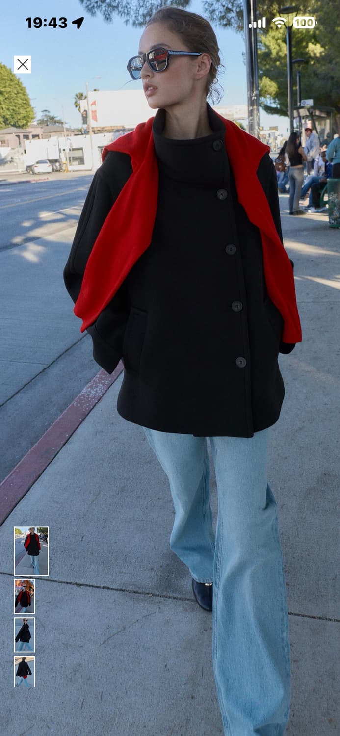 자라 하이넥 울 쇼트 코트 s 상품이미지1