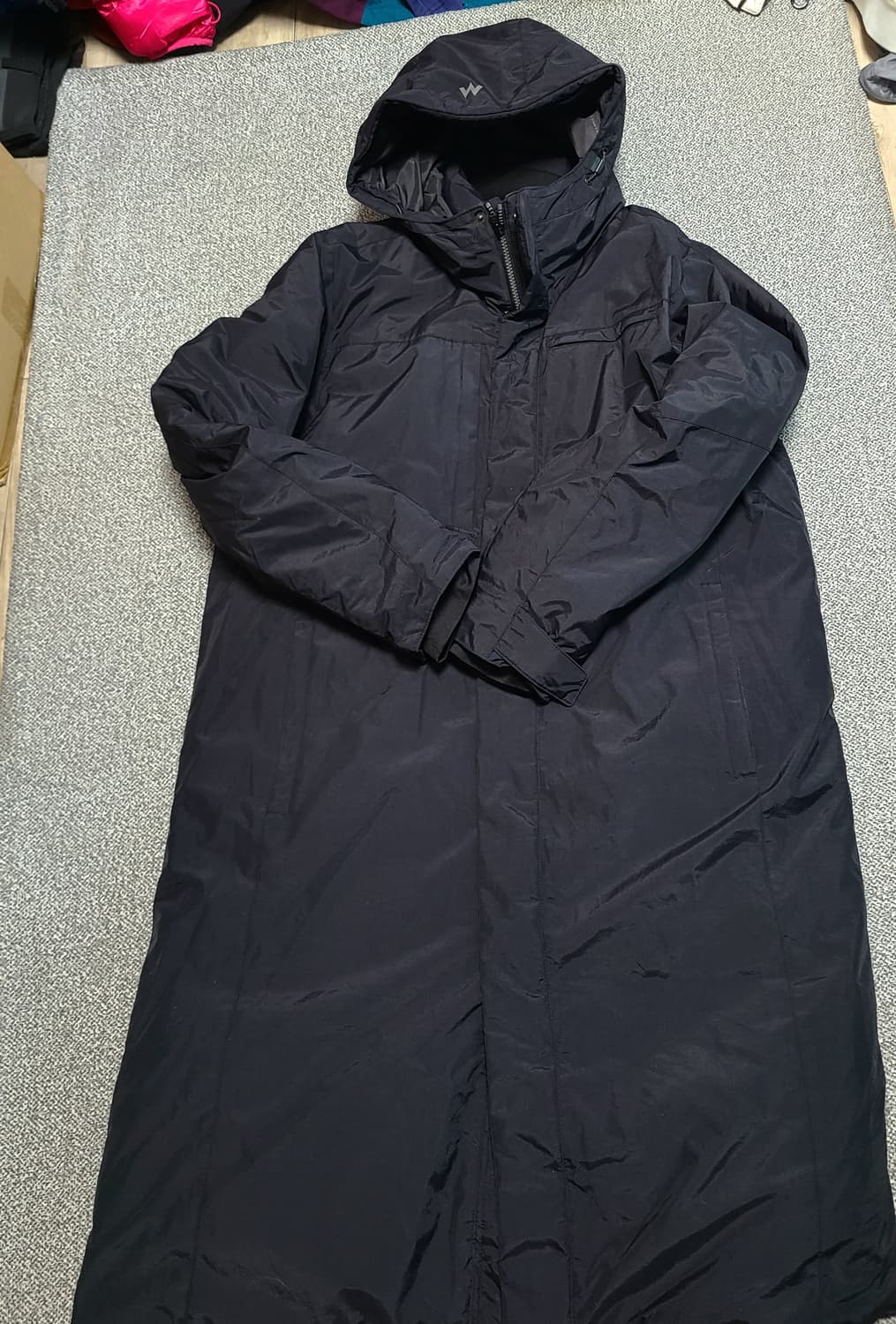 밀레 폴리 안감 롱패딩 105 블랙 상품이미지1