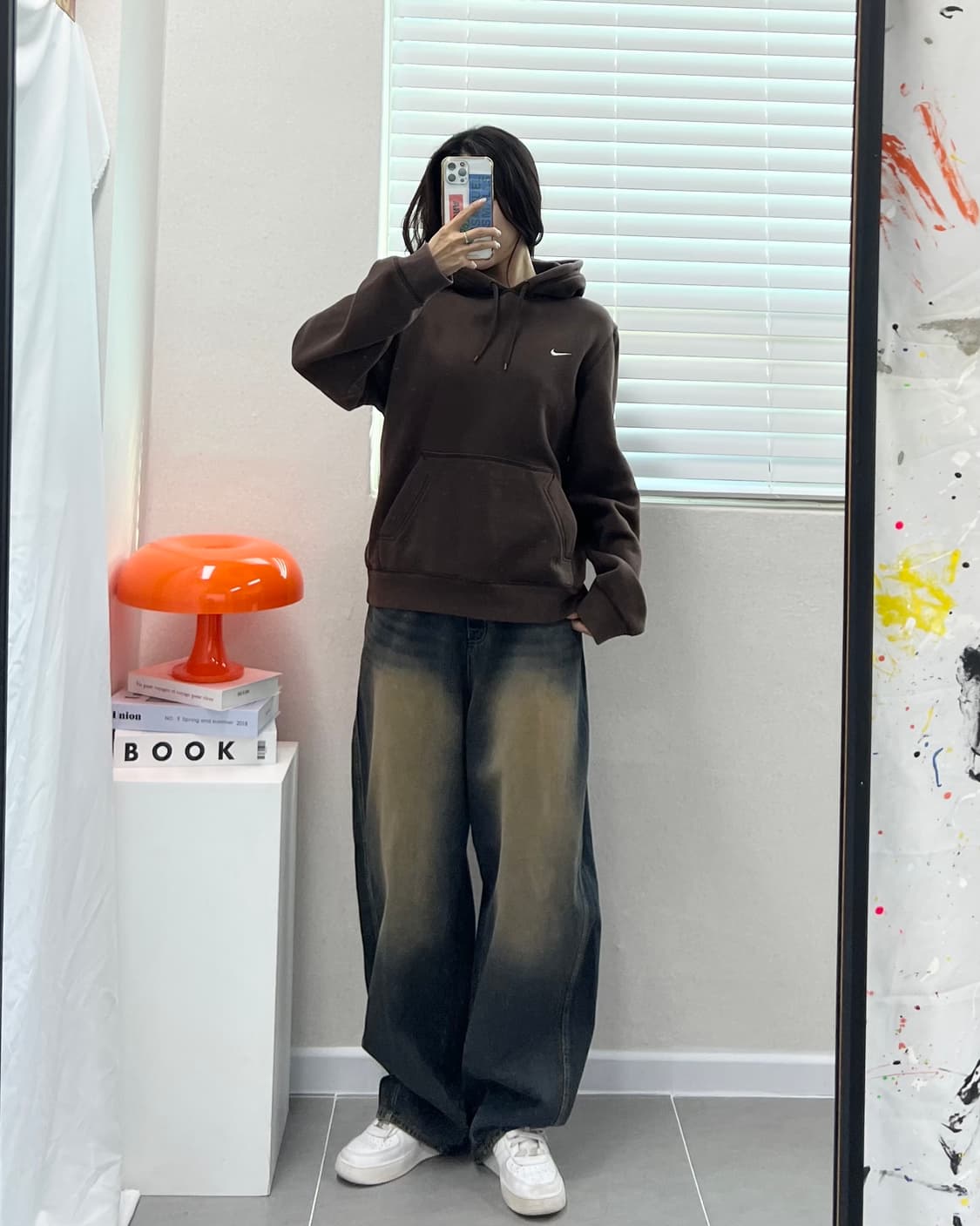 (S)나이키 기모 후드-M1363 상품이미지5