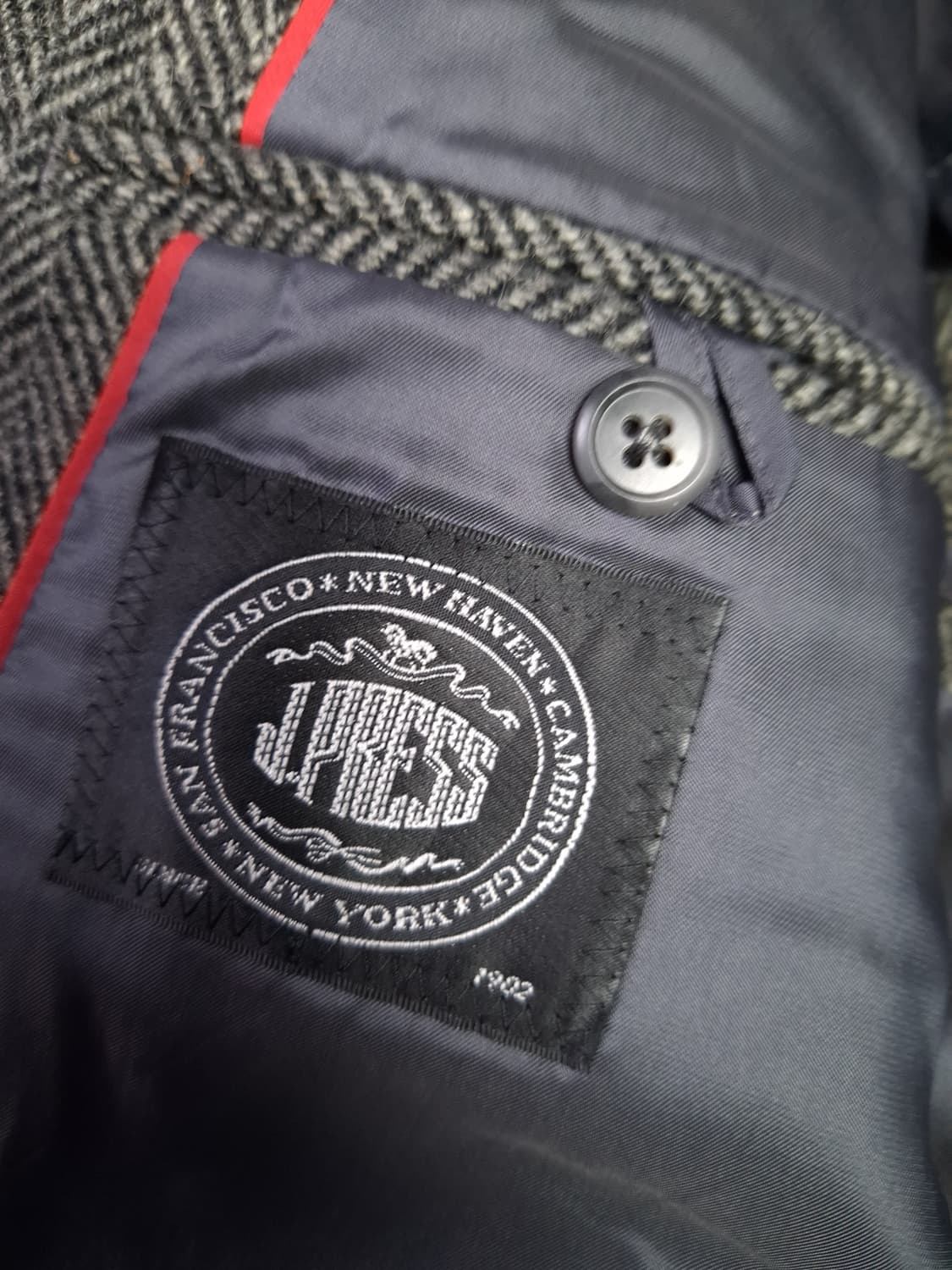 오리지날 일본판 제이프레스 울 헤링본 3버튼 체크 블레이저 상품이미지3