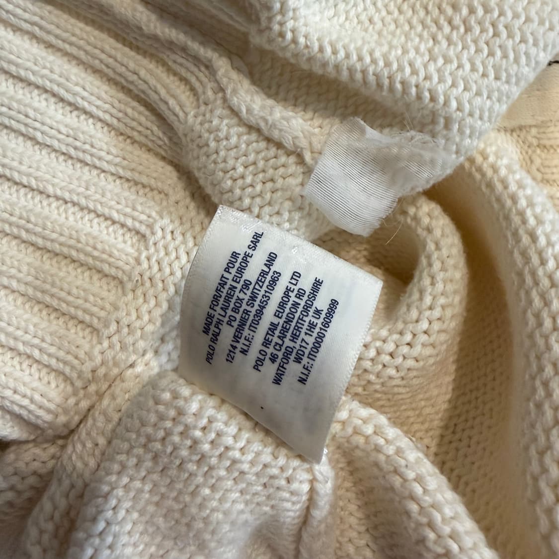 폴로 랄프로렌 빅포니 아이보리 코튼 집업 상품이미지3