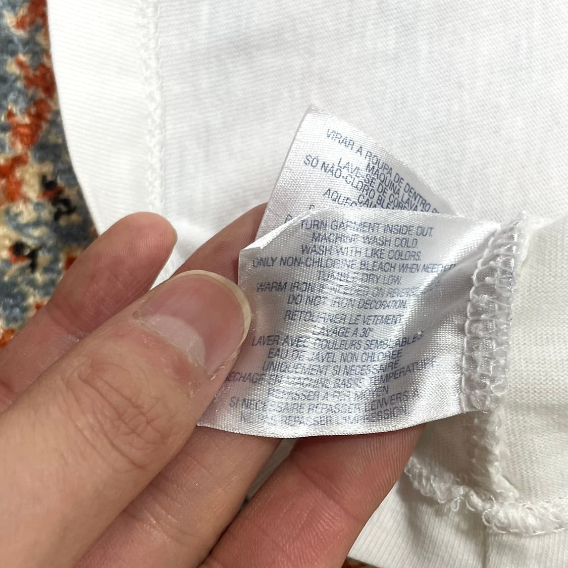 폴로랄프로렌 네이비 로고프린팅 화이트 반팔티셔츠 여성XS 상품이미지5