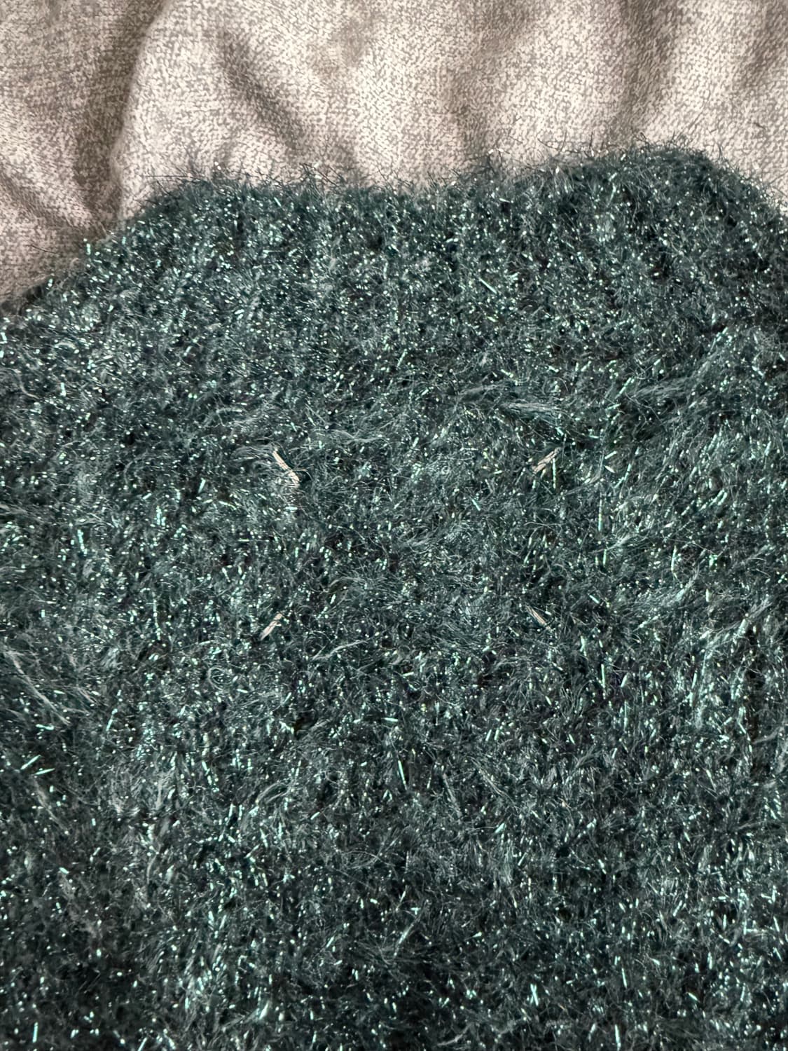 마르지엘라 백 루렉스 블루 패널 리브 가디건 상품이미지4