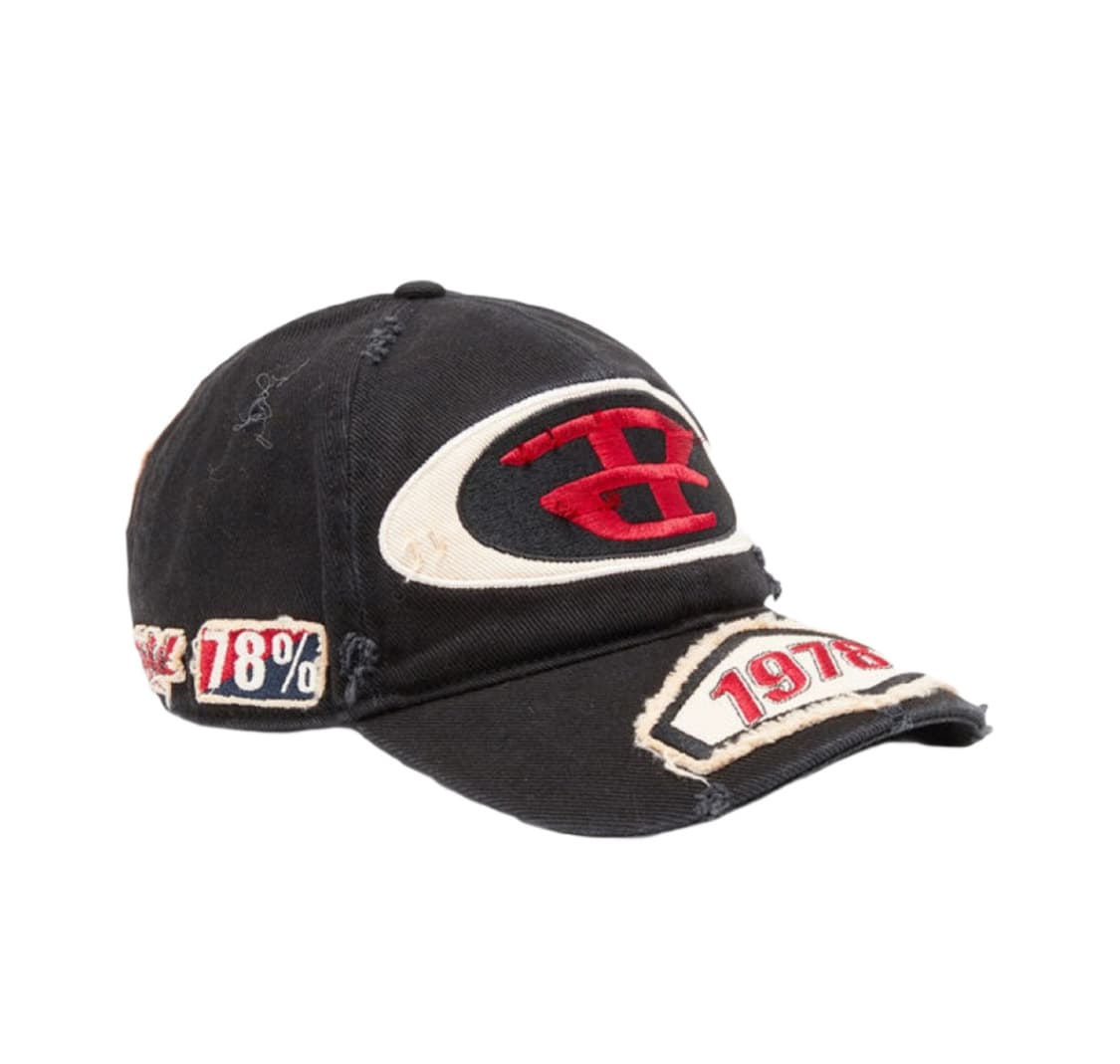 디젤 C-브래프 자수 패치 베이스볼 캡 블랙 상품이미지1