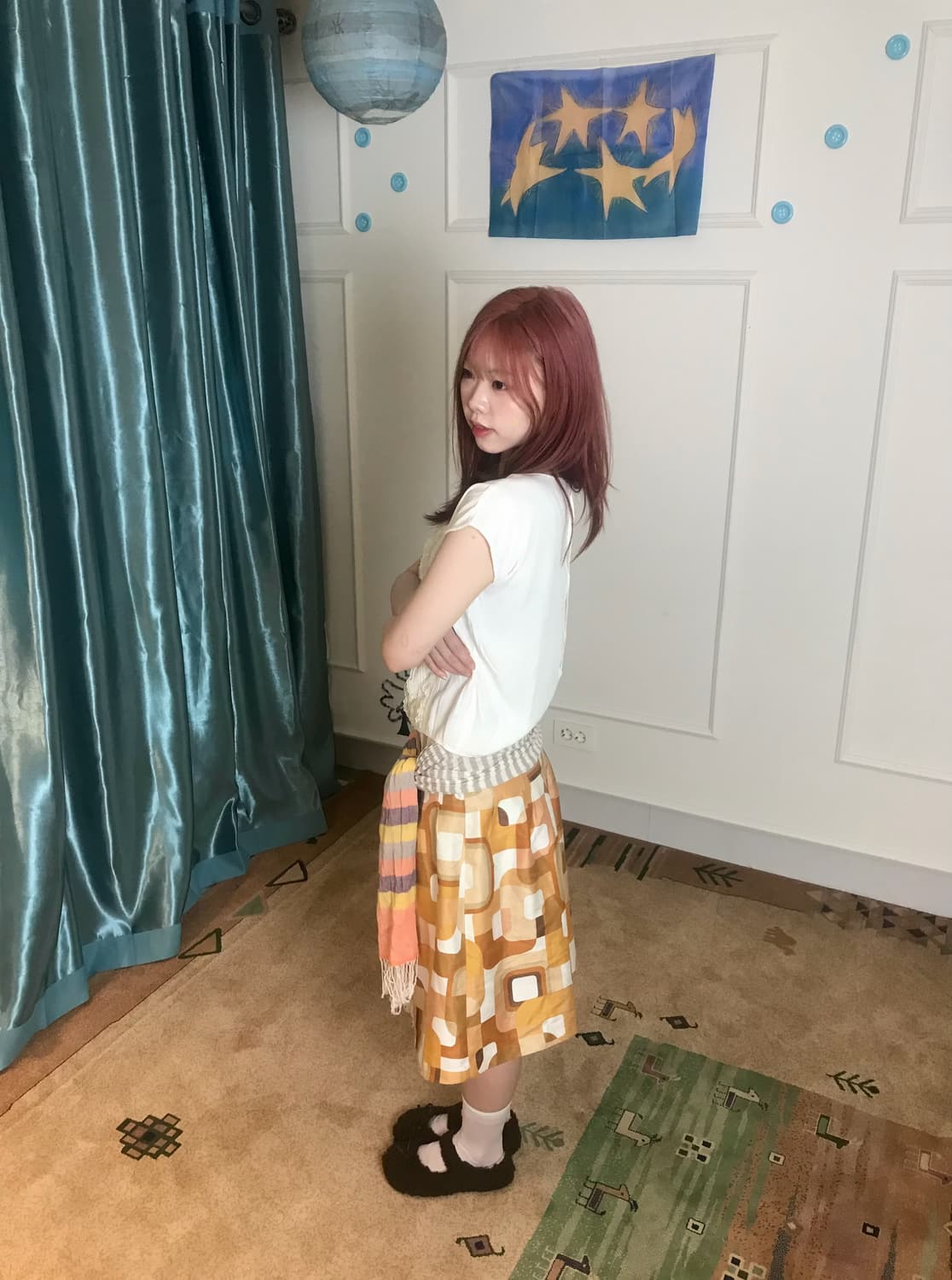 머플러로 색다르게 코디할 수 있는 코디셋𖧧𓂃˖₊💛🐥 상품이미지6