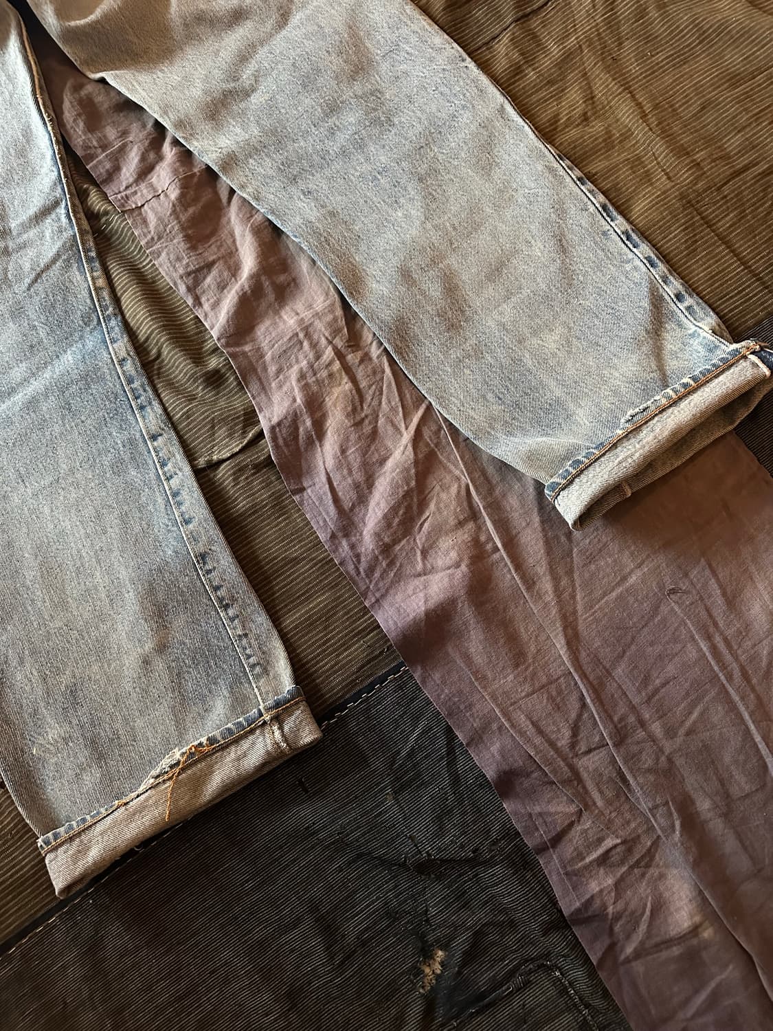 80s Levis 501 66후기 PatchWork Denim Pants 상품이미지7