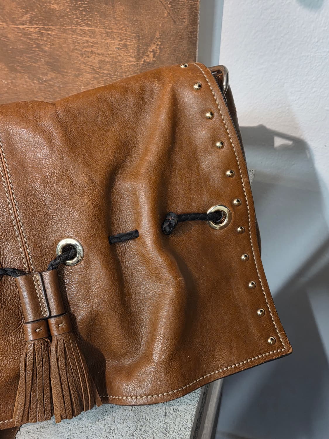 1990s BB 발렌시아가 웨스턴 크로스 백 상품이미지5