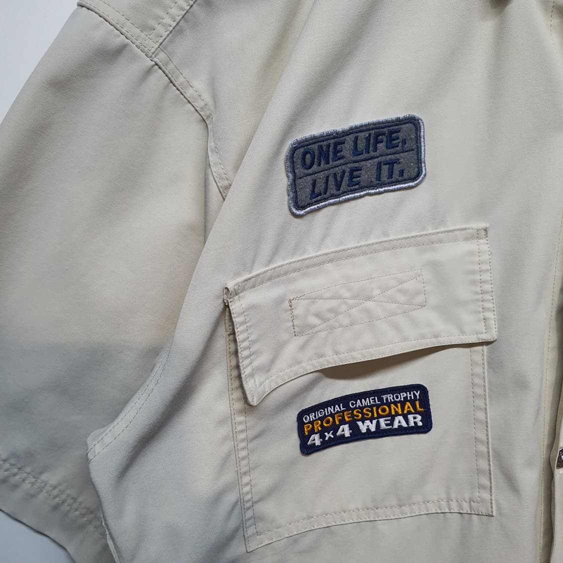 카멜 반팔 셔츠  상품이미지4