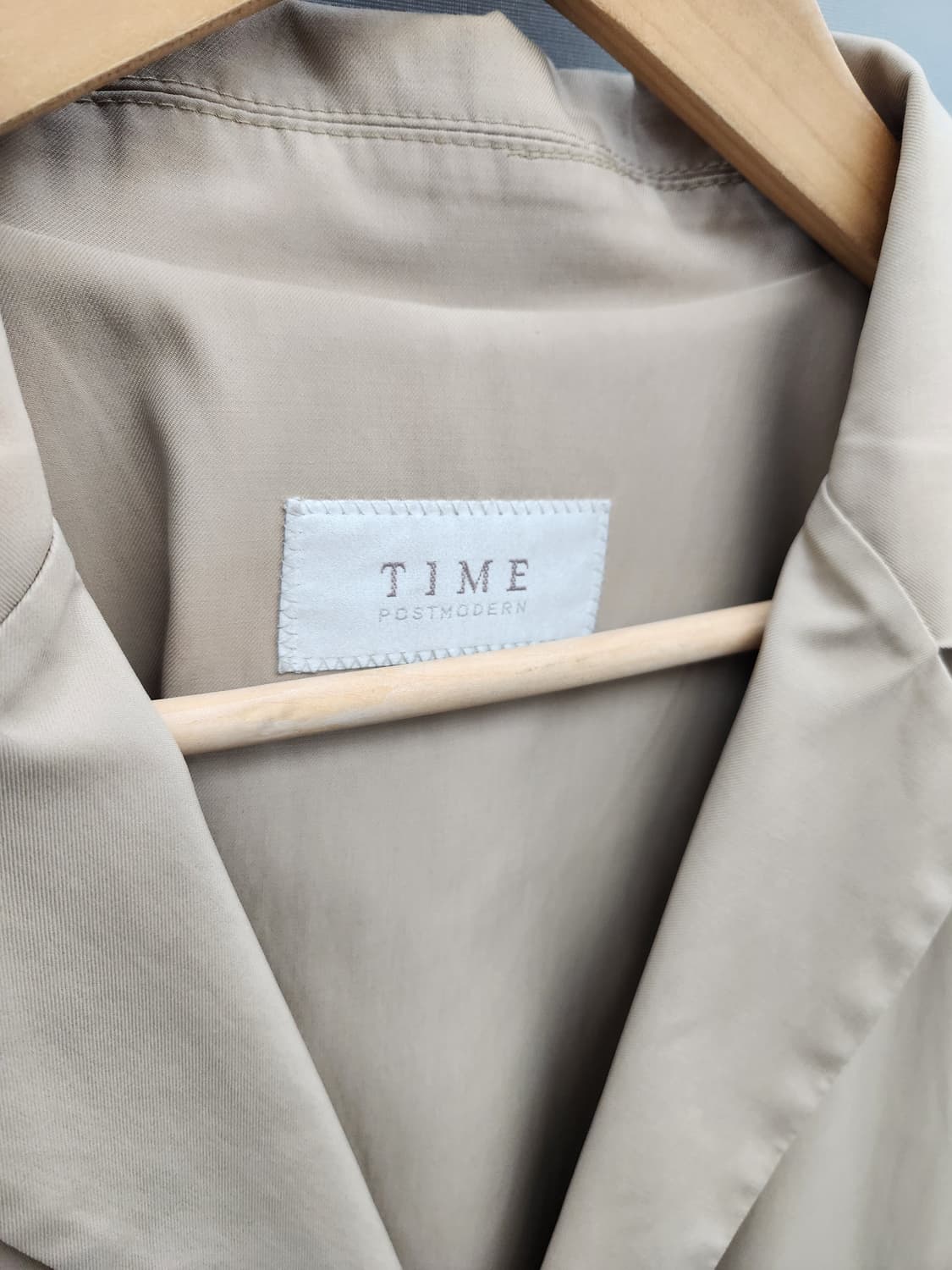 타임옴므 히든버튼 백슬릿 트렌치코트 상품이미지4