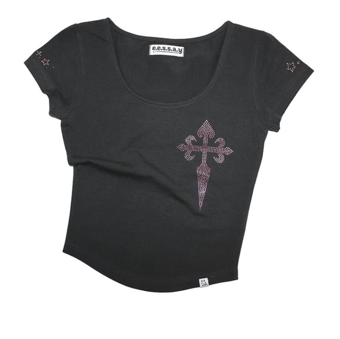 에세이 세라픽 큐빅 티셔츠 차콜 상품이미지1