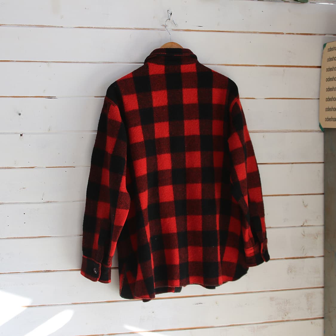 (착용컷) WOOLRICH 울 체크 셔츠 (남성용 100) 상품이미지3