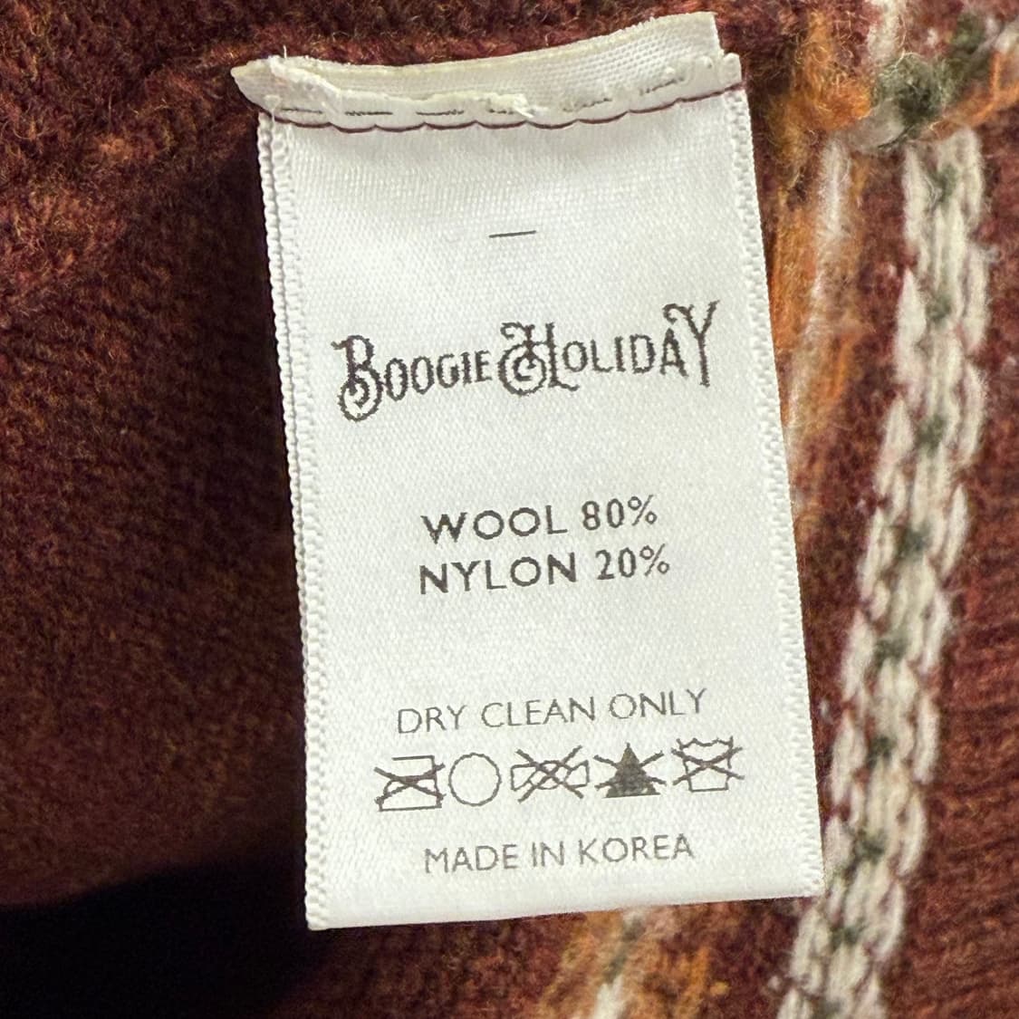 부기홀리데이 아메리칸 빈티지 울 니트 M 상품이미지3