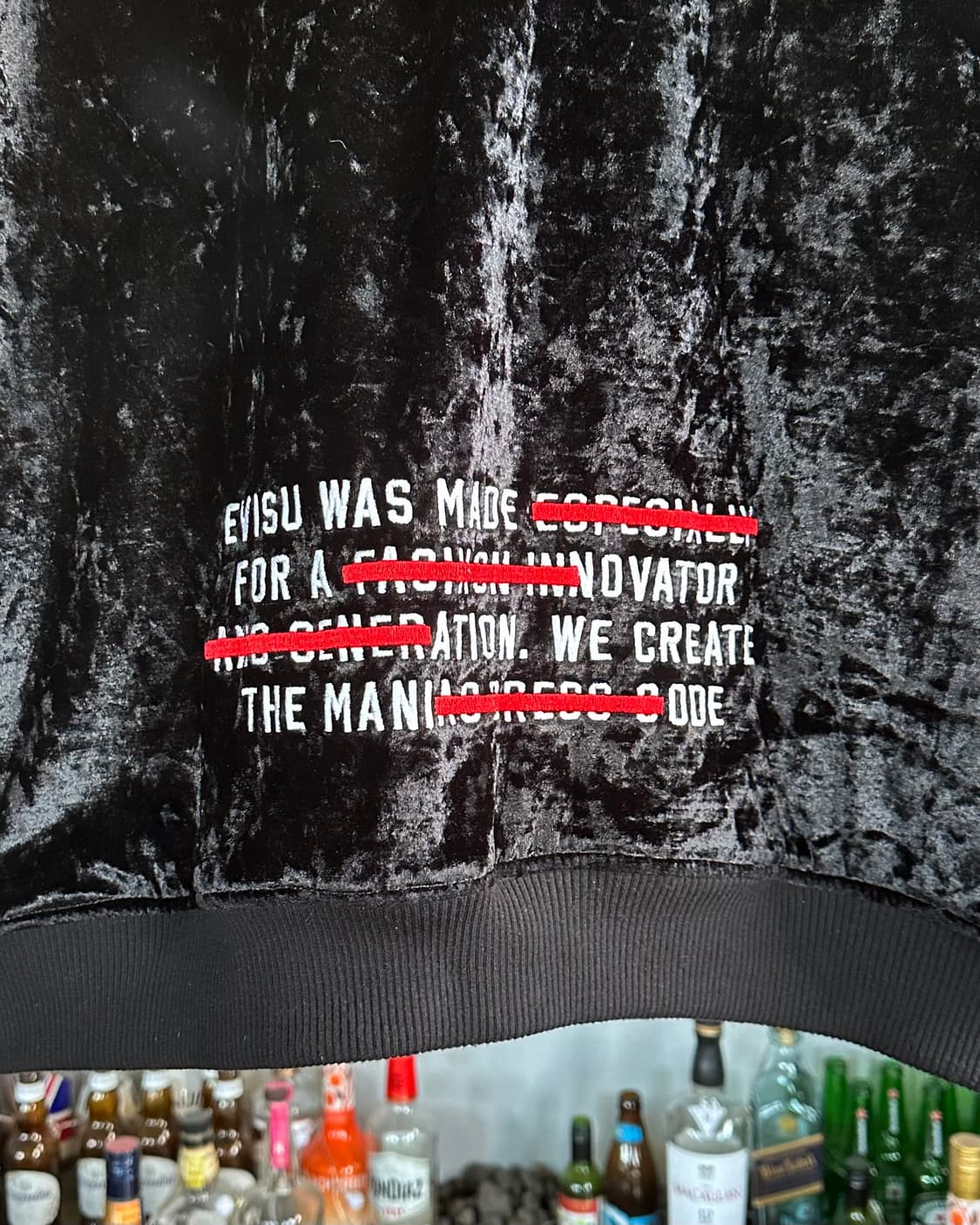 [2XL]에비수 Evisu 타이거 벨루어 벨벳 블루종 점퍼 상품이미지7