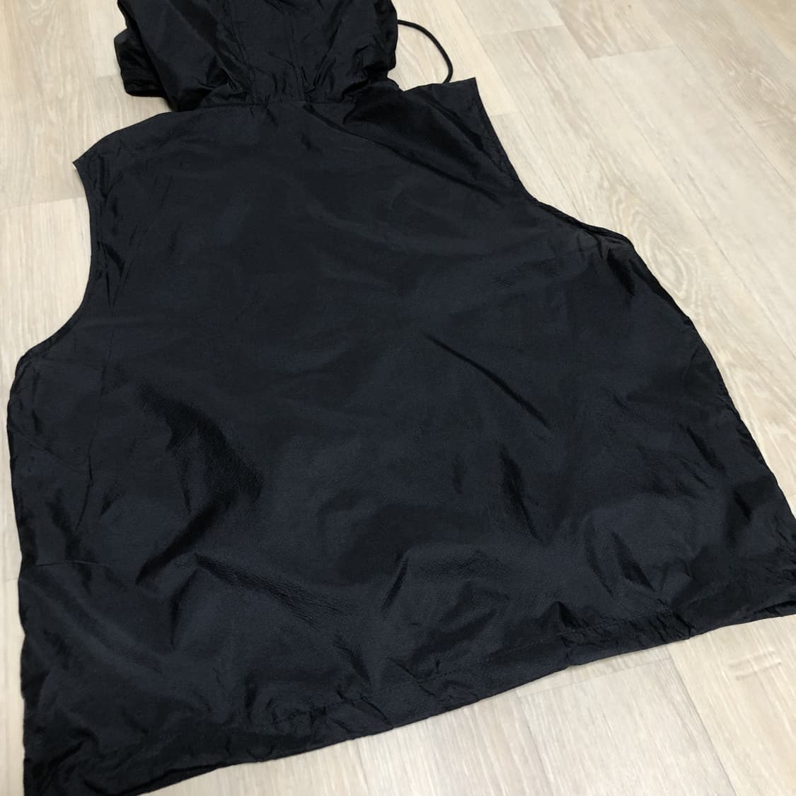 (L) 새상품 파르티멘토 PARTIMENTO 시어 후드 베스트 블랙 상품이미지8