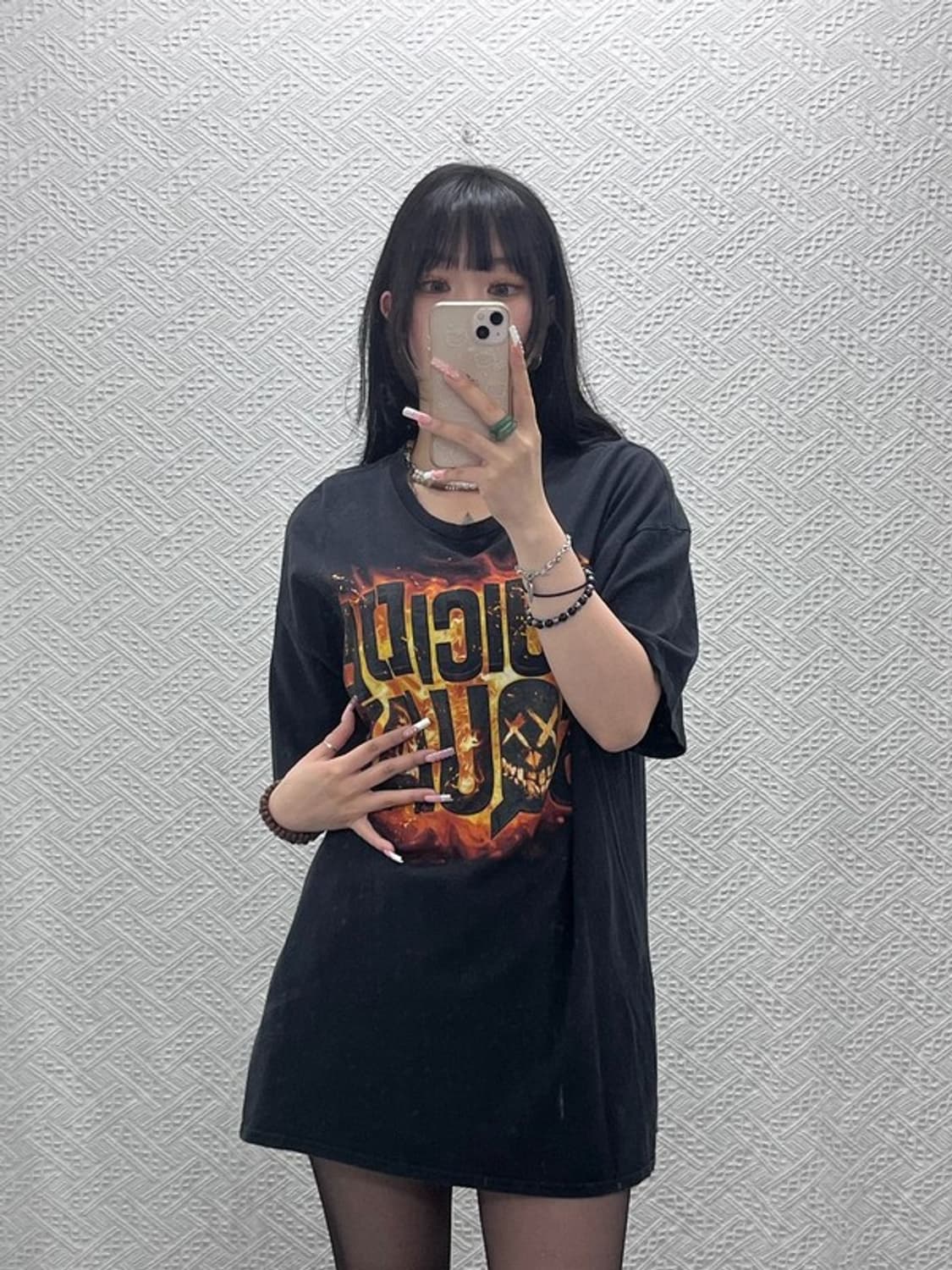 수어사이드스쿼드 빈티지 스트릿 락펑크 반팔티 XL C12173 상품이미지1