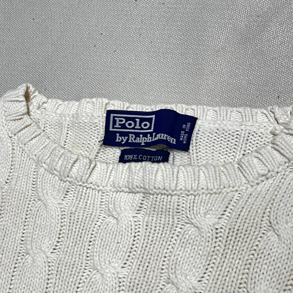 L 폴로랄프로렌 화이트 케이블 니트 상품이미지4