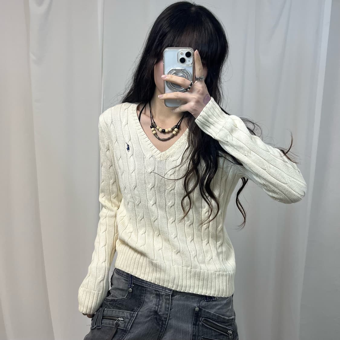Polo Ivory Cable Knit 상품이미지1