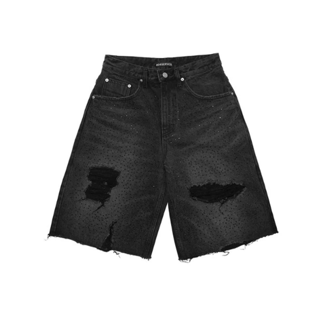 CAPSULE ONYX DENIM JORTS IN WASHED BLACK 상품이미지1