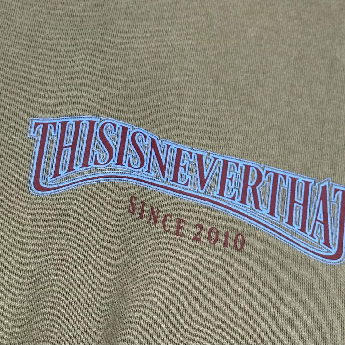 디스이즈네버댓 (디네댓) 레터링 카키 맨투맨 (L) 상품이미지3