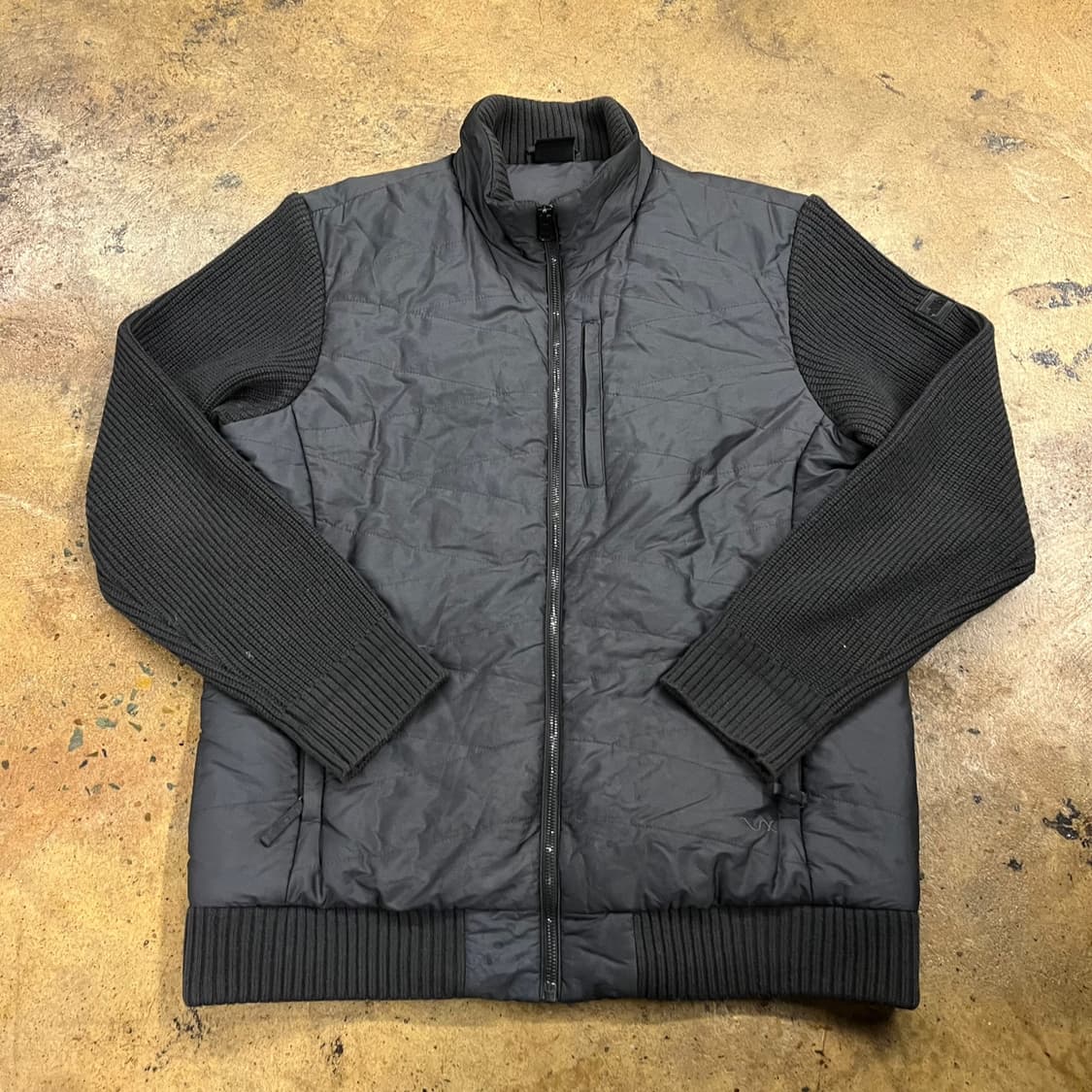 [정품/XL] 노스페이스 블랙 퀄팅 니트 배색 점퍼 b15 상품이미지2