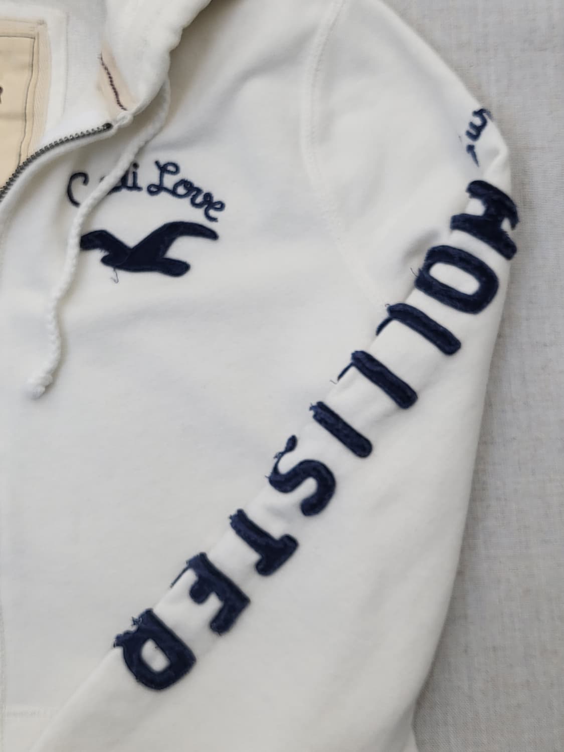 홀리스터 Cali Love 흰색 후드집업 L 상품이미지6