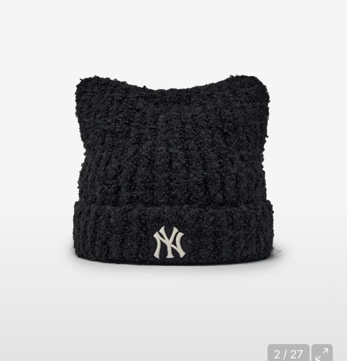 MLB 플러시 미야옹 비니 NY BLACK 상품이미지3