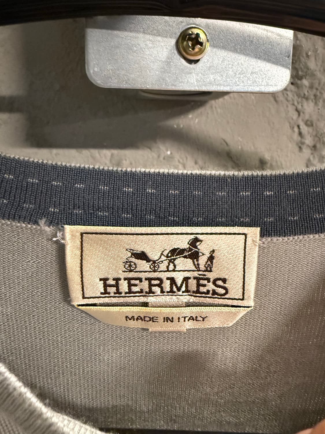 L 에르메스 HERMES 라나 울 니트 라이트블루 그레이 상품이미지5