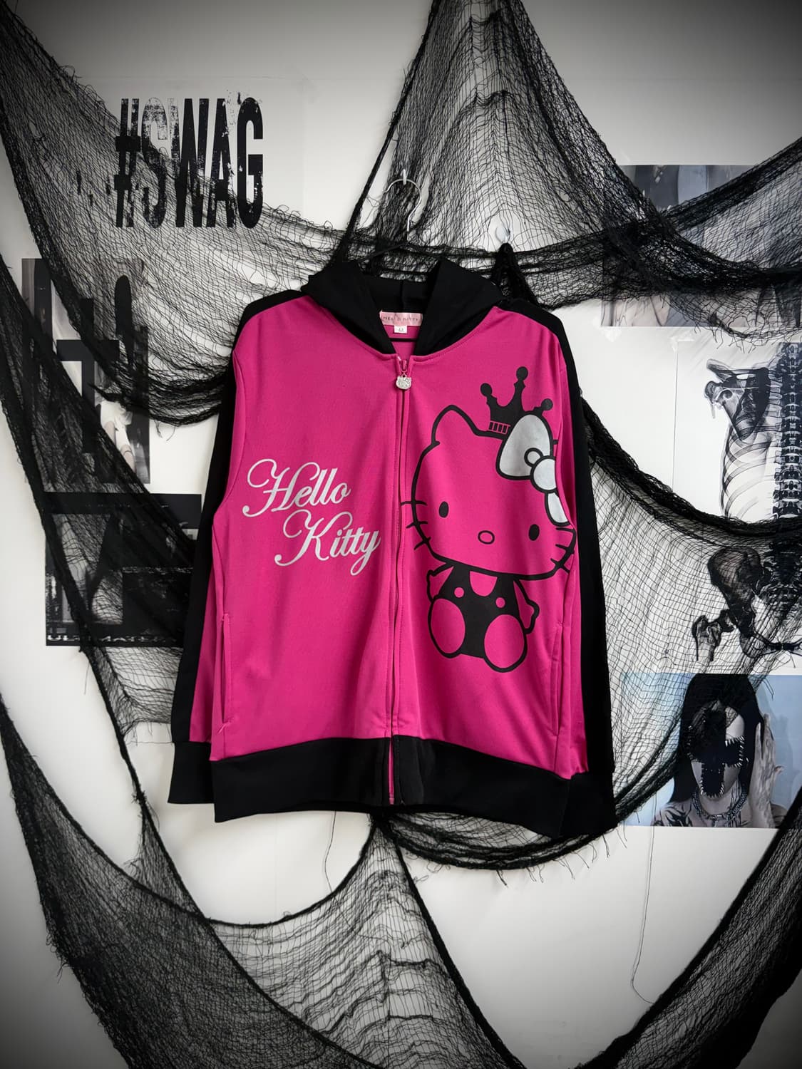 Hello kitty printing hood zipup 상품이미지4