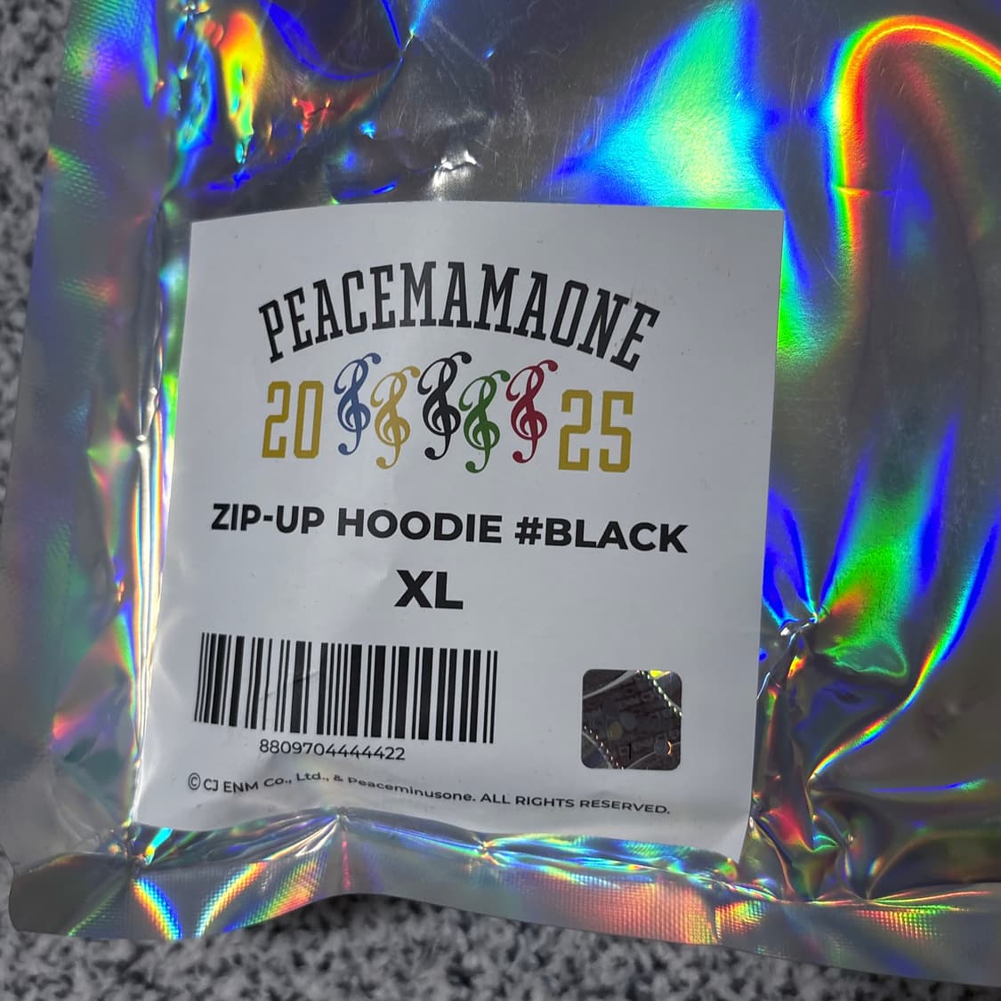 피스마이너스원 x MAMA 콜라보 후드집업 그레이/블랙 상품이미지9