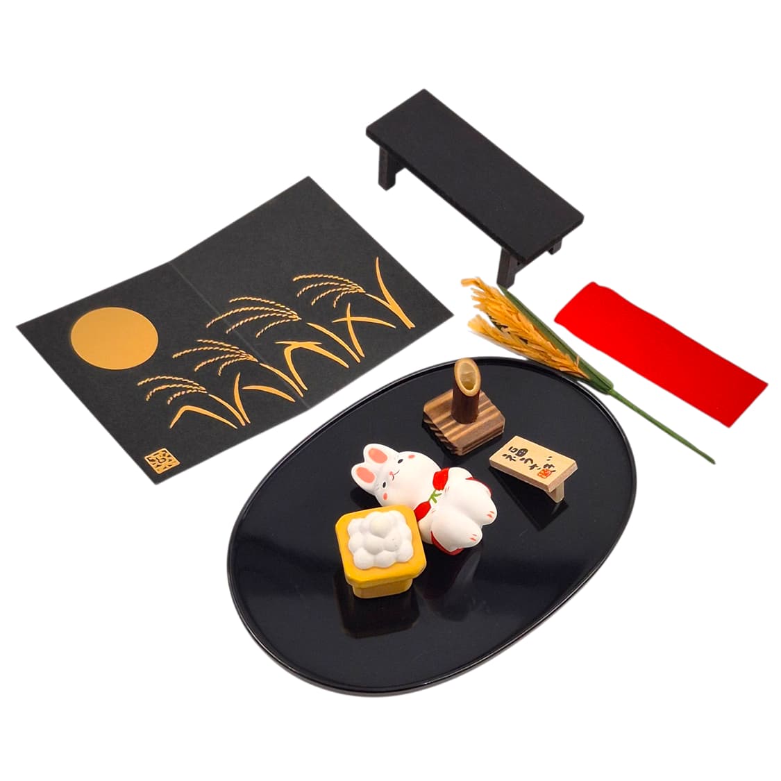 세토 핸드메이드 도자기 밤 토끼&떡 장식 상품이미지4