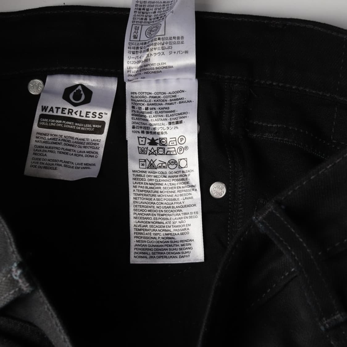 리바이스 510 블랙 스키니 데님 팬츠 상품이미지7