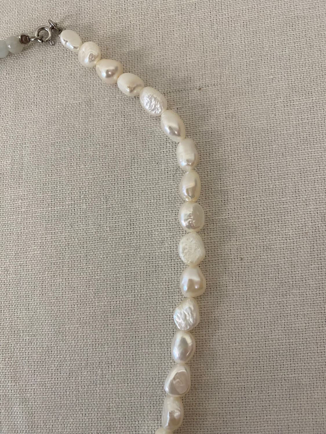 담수진주&옥 목걸이(silver) 상품이미지4