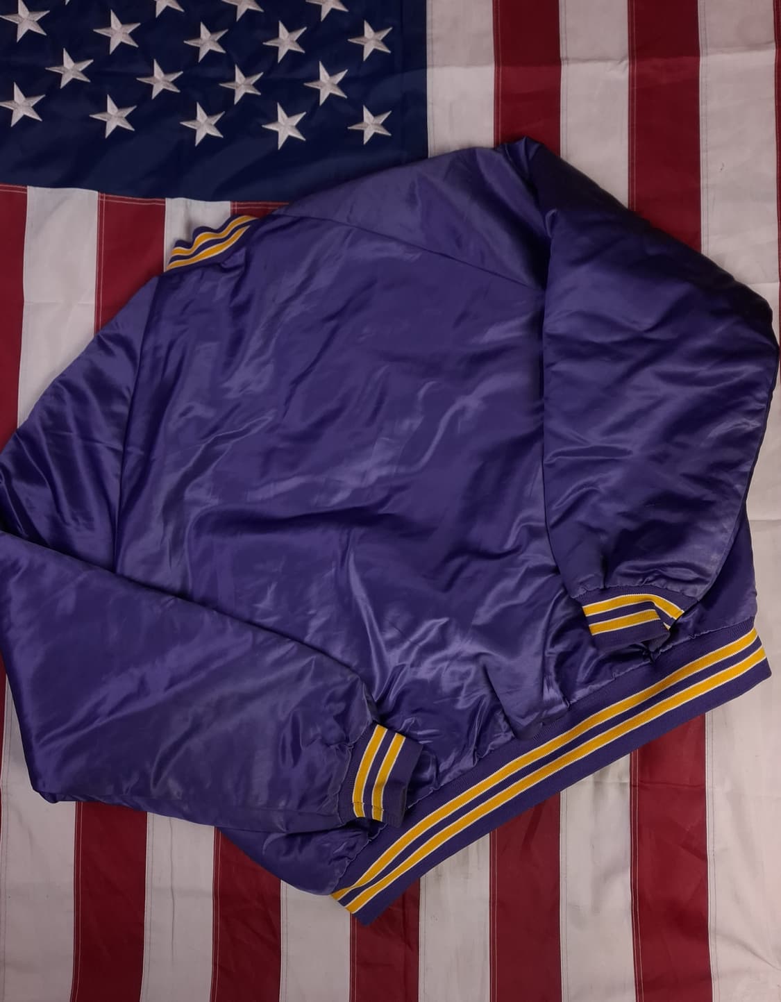 오리지날 90's 미국제조 Chalk Line 미네소타바이킹즈 바시티자켓 상품이미지8