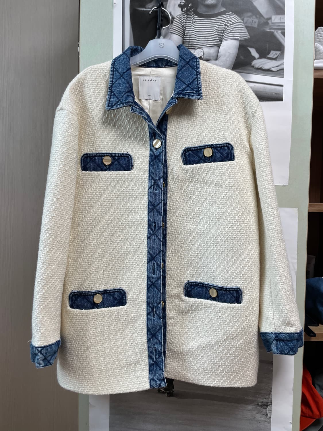 [38]산드로 제니 트위드 데님 자켓 상품이미지3