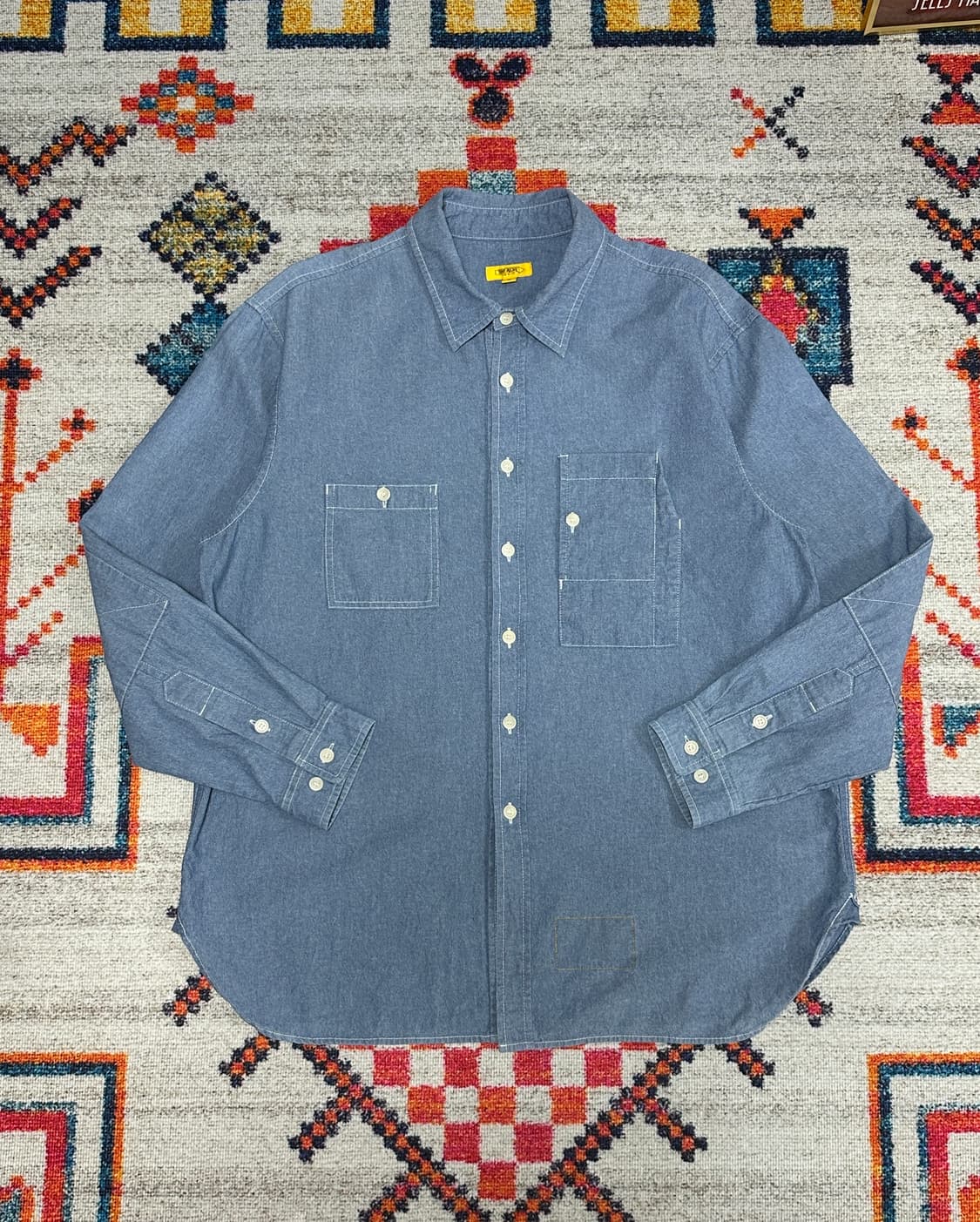 (새상품) 더레스큐 샴브레이 테디셔츠 M 상품이미지3