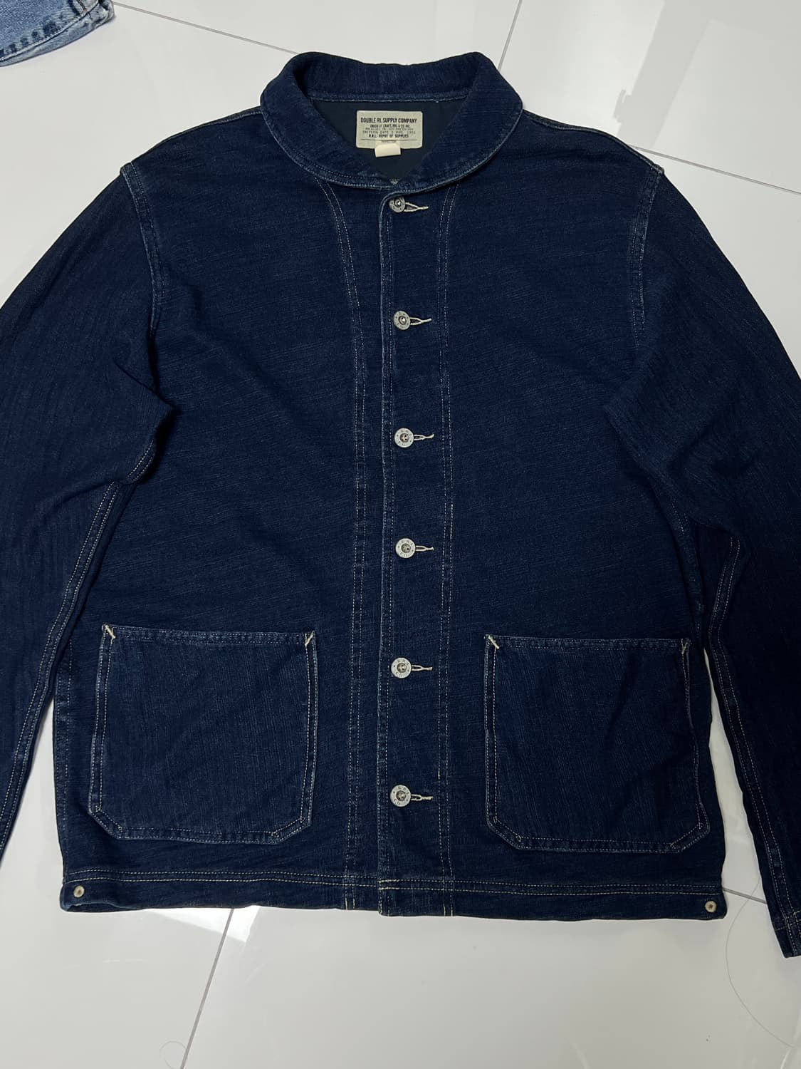 RRL 더블알엘 인디고 프렌치 테리 자켓 M 숄카라 상품이미지2