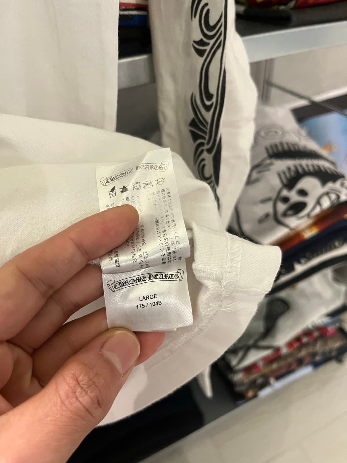 크롬하츠 홀스슈 플로랄 롱슬리브 화이트 L 상품이미지7