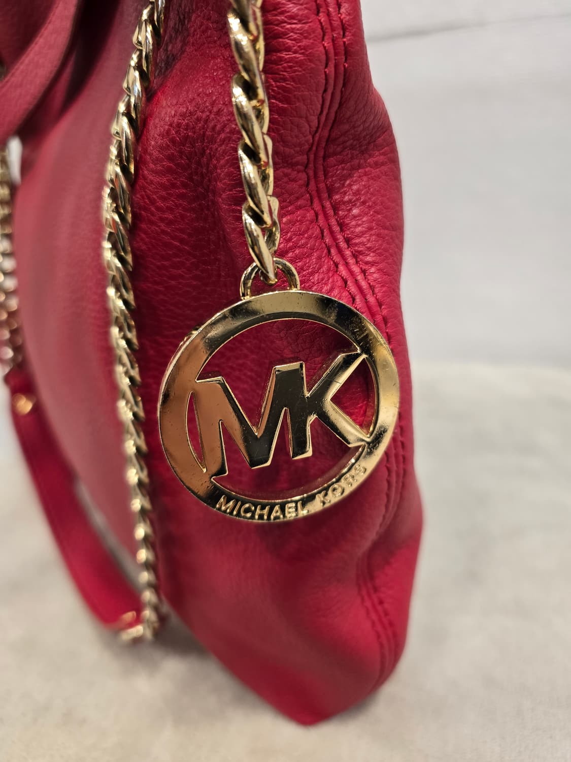 마이클 코어스 레드 가죽 체인 숄더백 크로스백 상품이미지8