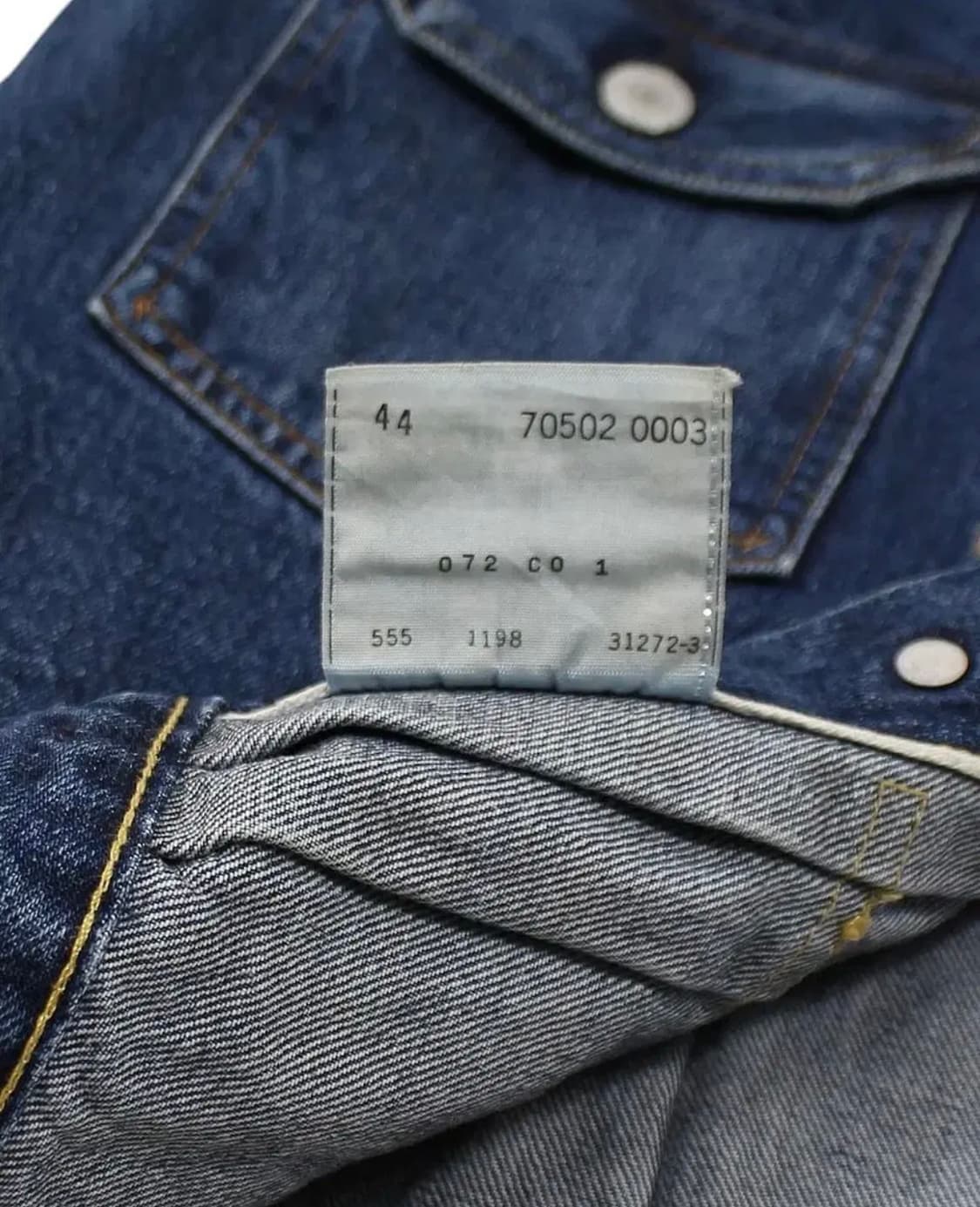 [44] 빈티지 LVC 507XX 데님자켓 빅E 셀비지 리바이스 발렌시아 상품이미지7