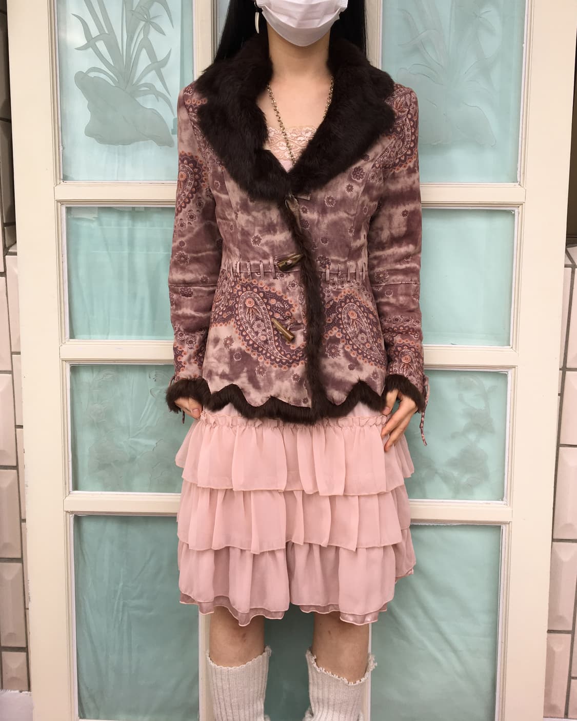 Ornament pattern rabbit fur mustang 상품이미지1