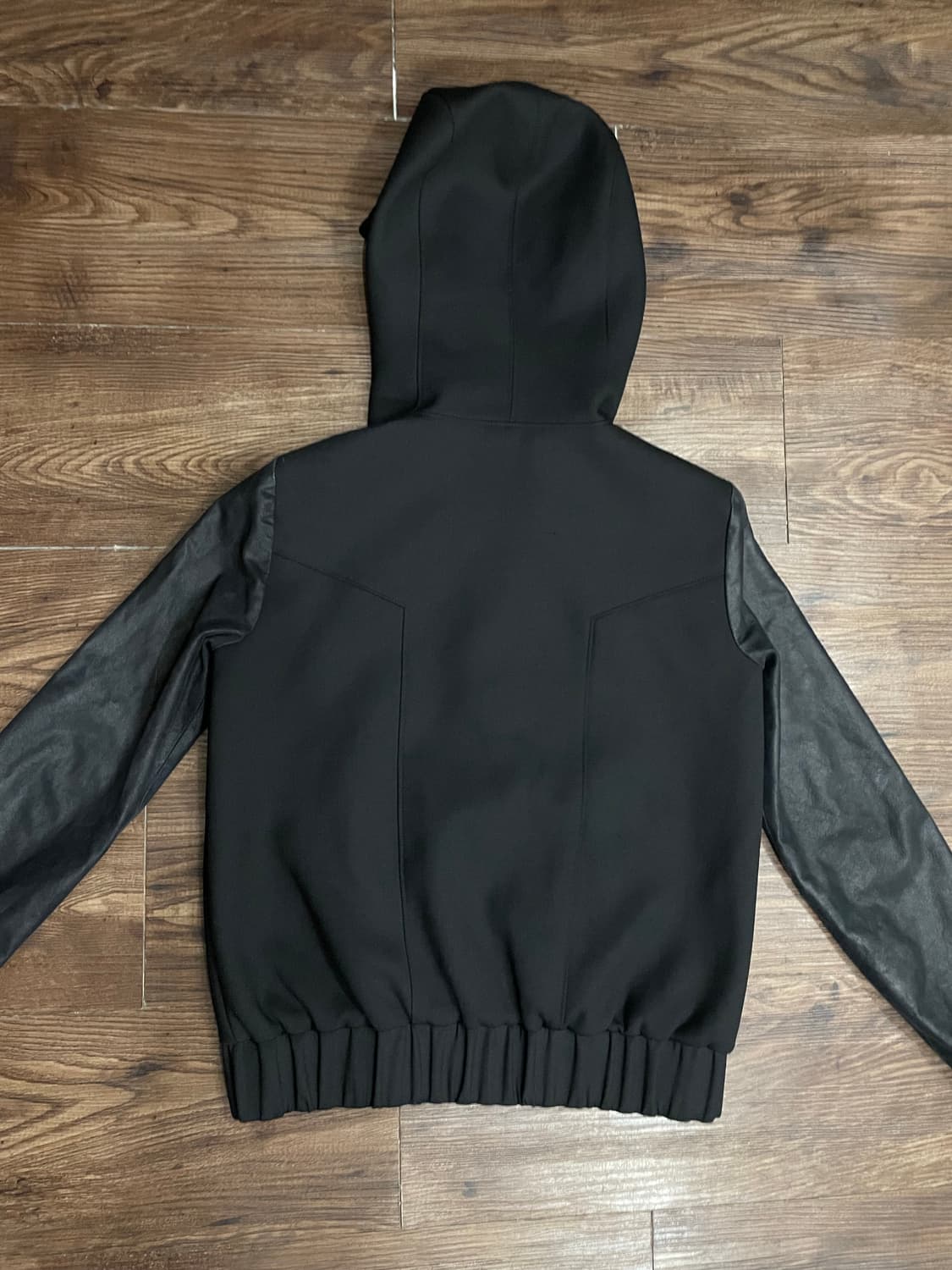 헬무트랭 카프스킨 레더 슬리브 봄버 자켓 블랙 상품이미지9